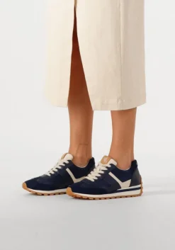 blauwe lauren ralph lauren lage sneakers dani low top lace