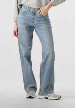 blauwe lee wide jeans rider loose