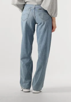 blauwe lee wide jeans rider loose
