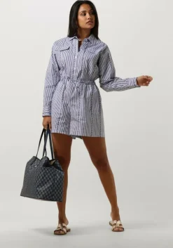 blauwe liu jo playsuits popeline stampa tp dress