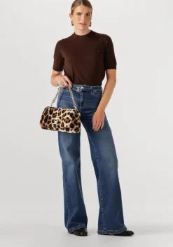 blauwe liu jo wide jeans buttom up good flair