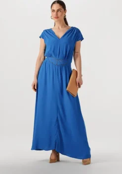 blauwe louizon maxi jurk fayence
