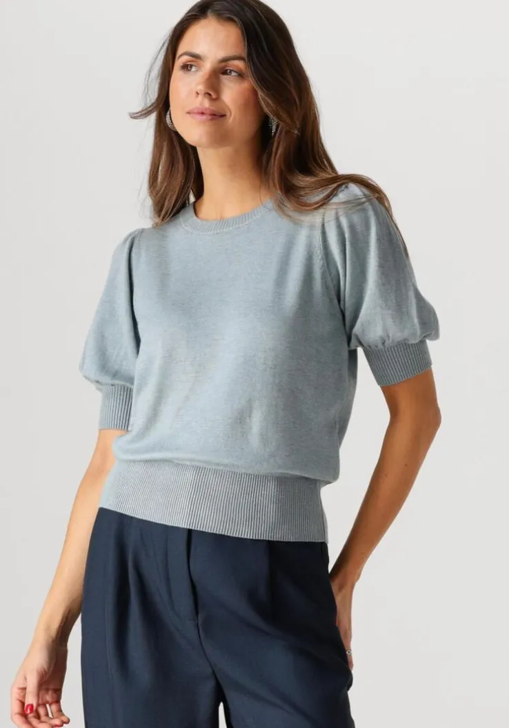 blauwe minus top liva knit tee