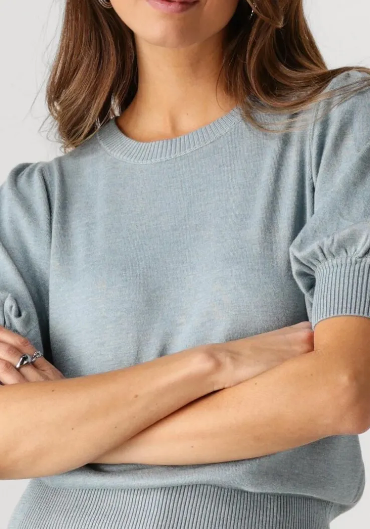 blauwe minus top liva knit tee