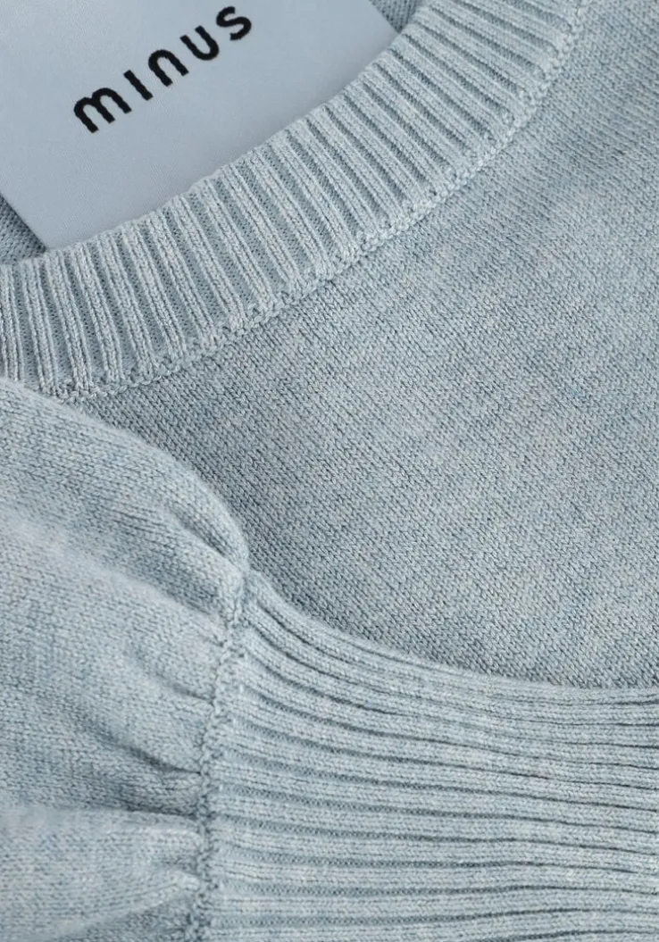 blauwe minus top liva knit tee