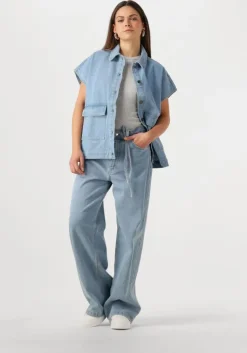 blauwe modström gilet tenormd vest