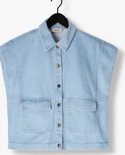 blauwe modström gilet tenormd vest