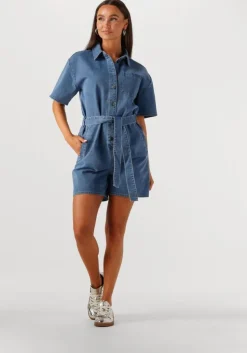blauwe modström playsuits naomomd solid playsuit