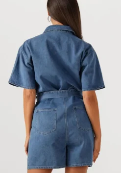 blauwe modström playsuits naomomd solid playsuit