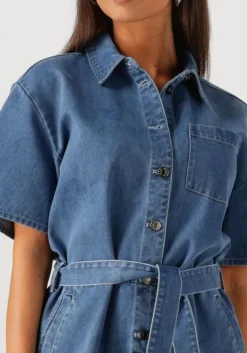 blauwe modström playsuits naomomd solid playsuit