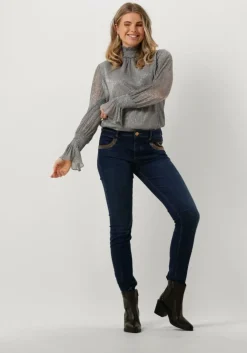 blauwe mos mosh slim fit jeans naomi shade blue jeans