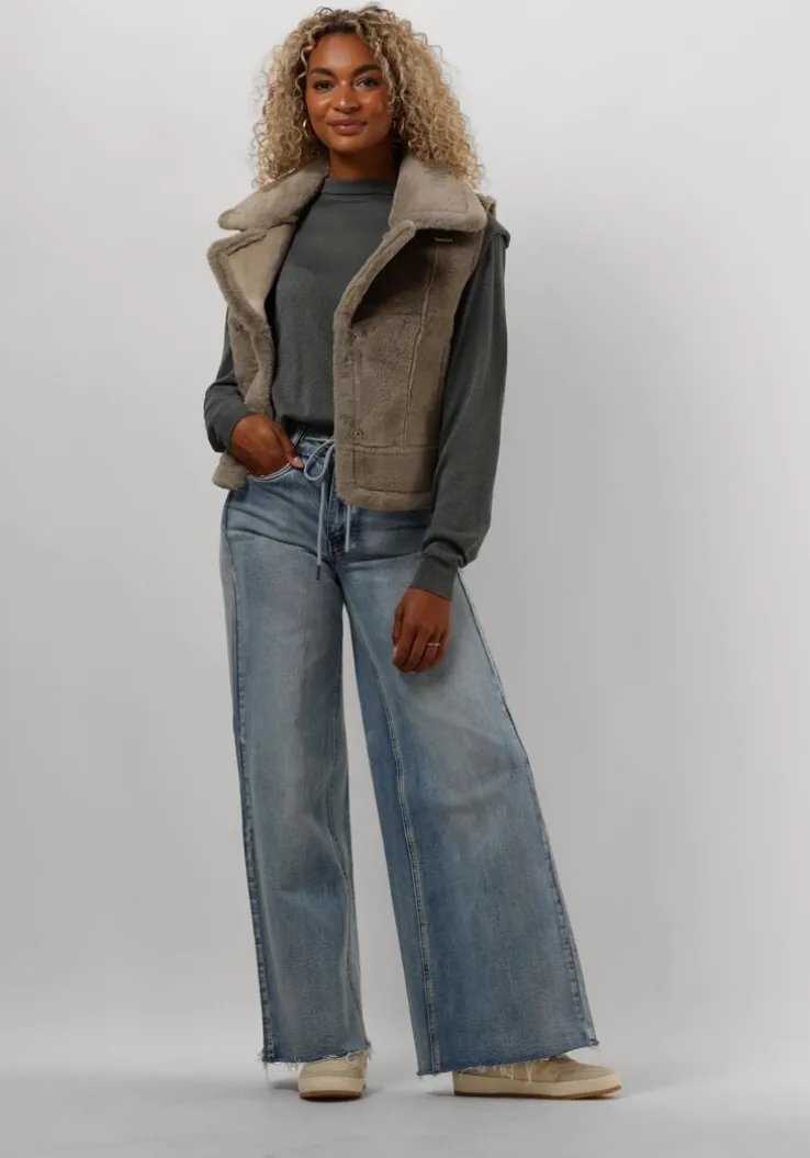 blauwe my essential wardrobe wijde broek dangomw 144 xwide