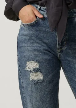 blauwe my essential wardrobe straight leg jeans tusamw 140 high straight y