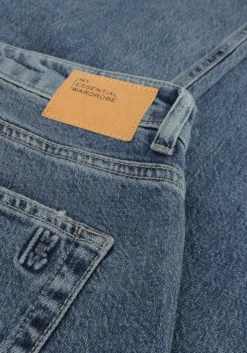 blauwe my essential wardrobe straight leg jeans tusamw 140 high straight y