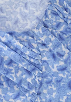 blauwe na-kd blouses organic gathered detail long sleeve blouse