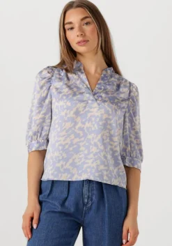 blauwe neo noir blouses roella graphic fade blouse