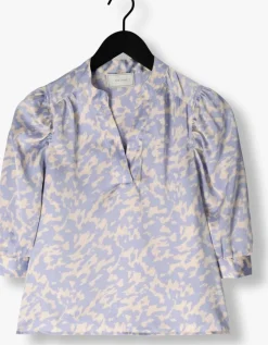 blauwe neo noir blouses roella graphic fade blouse