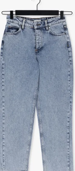 blauwe notes du nord straight leg jeans demi blue jeans