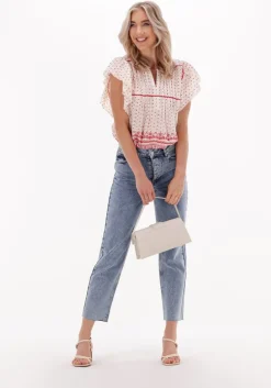 blauwe notes du nord straight leg jeans demi blue jeans