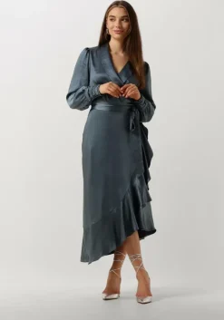 NOTRE-V e midi jurk nv-dorissa satin dress>DAMES Jurken