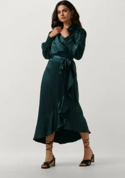 NOTRE-V e midi jurk nv-dorissa satin dress>DAMES Jurken