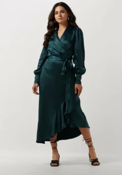 NOTRE-V e midi jurk nv-dorissa satin dress>DAMES Jurken