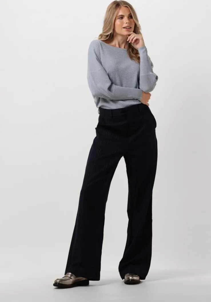 blauwe nukus top batwing pullover lurex