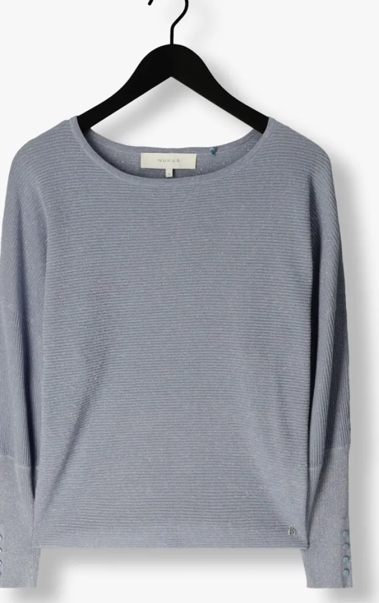 blauwe nukus top batwing pullover lurex