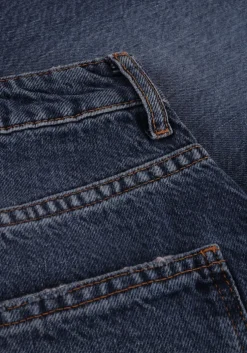 blauwe object midirok objharlow midi denim skirt