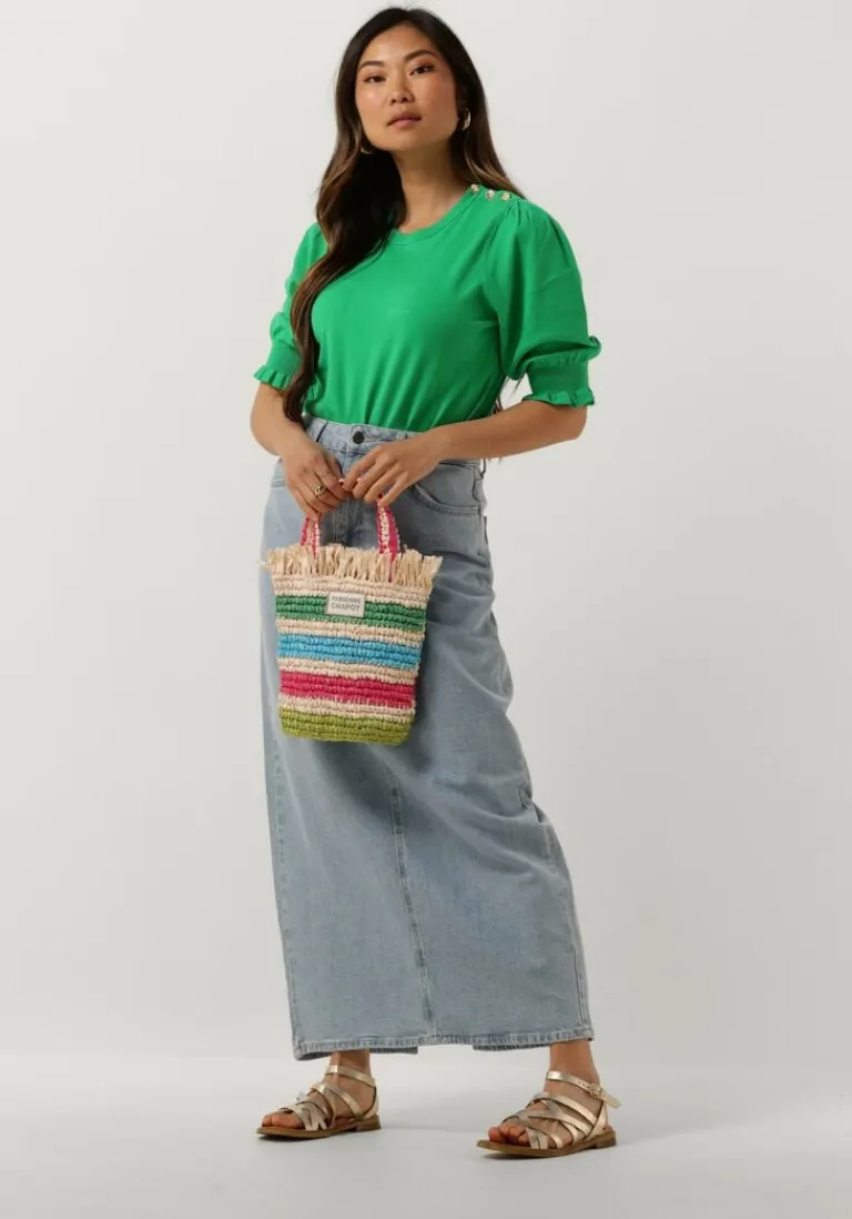 OBJECT e midirok objellen mw long denim skirt>DAMES Rokken