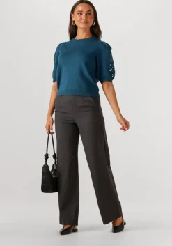 blauwe object trui objyuki s/s re knit pullover 140