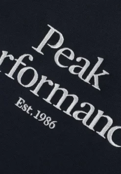 blauwe peak performance trui w original hood