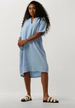 blauwe penn & ink midi jurk s24z665ltd