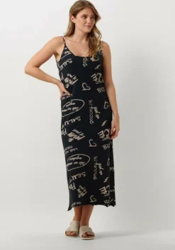 blauwe penn & ink midi jurk s24f1486ltd