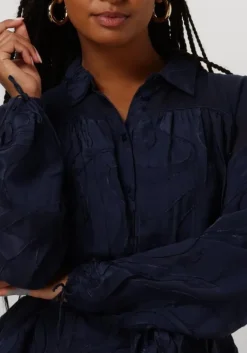 POM AMSTERDAM e mini jurk jacquard midnight blue><noscript><img width=