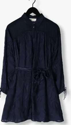 POM AMSTERDAM e mini jurk jacquard midnight blue><noscript><img width=
