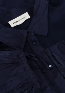 POM AMSTERDAM e mini jurk jacquard midnight blue><noscript><img width=