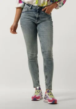 blauwe scotch & soda skinny jeans haut high rise skinny jeans