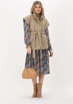 SECOND FEMALE e midi jurk itea dress>DAMES Jurken