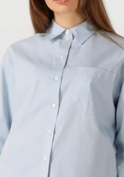 blauwe selected femme blouses slfester ls oversize shirt