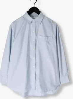 blauwe selected femme blouses slfester ls oversize shirt