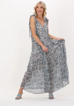 blauwe silvian heach maxi jurk uteol