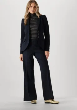 blauwe summum tops & t-shirts turtle neck top lurex rib stripe