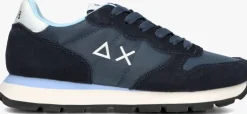 blauwe sun68 lage sneakers ally solid nylon