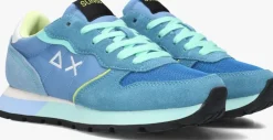 blauwe sun68 lage sneakers ally color explosion