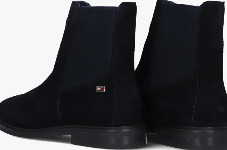 blauwe tommy hilfiger chelsea boots flag low chelsea