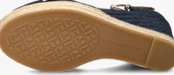 blauwe tommy hilfiger espadrilles basic open toe high wedge