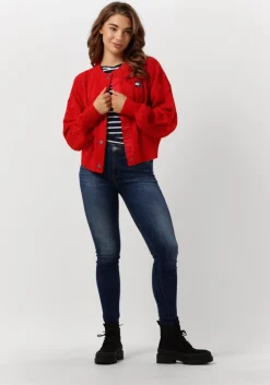 blauwe tommy hilfiger t-shirt heritage boat neck tee 3/4