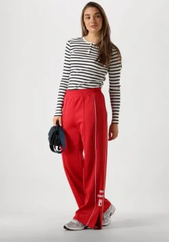 blauwe tommy jeans tops & t-shirts tjw slim button rib c-neck ls ext