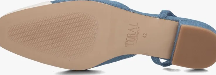 blauwe toral slingbacks luisa